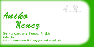 aniko mencz business card
